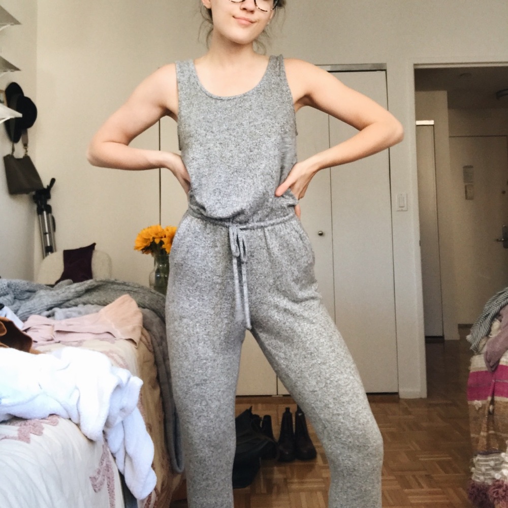 Aerie gray jumpsuit